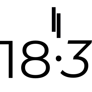 18.3 Golf logo — all black